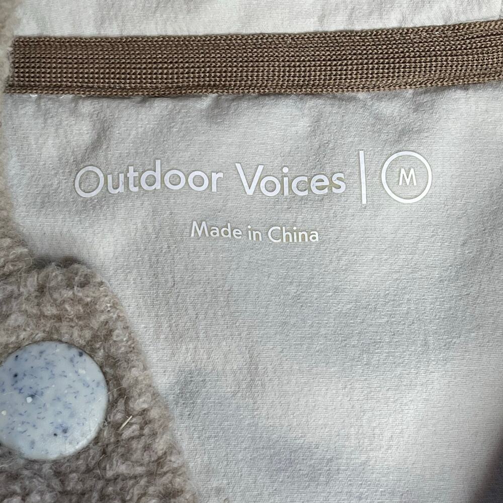 Outdoor voices women’s MegaFleece Wool Blend Snap Up Hoodie size M Colorblock - Picture 3 of 11